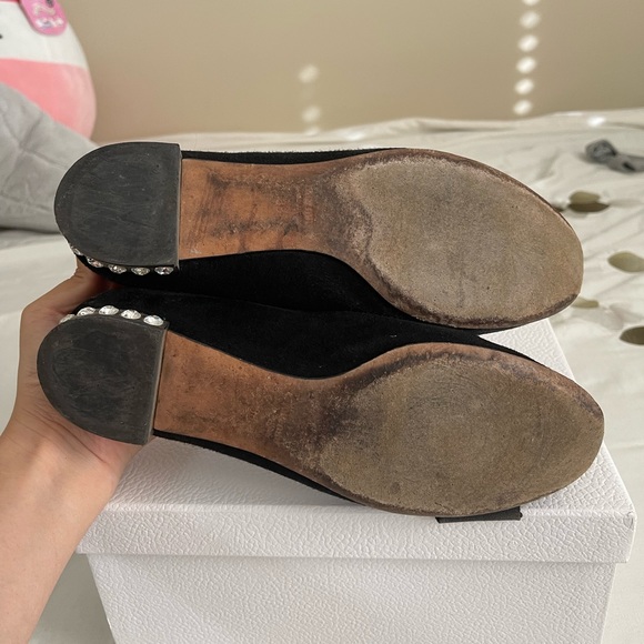 Authentic MIU MIU - Crystal Heel Velvet Loafer - 38 black - Picture 6 of 6